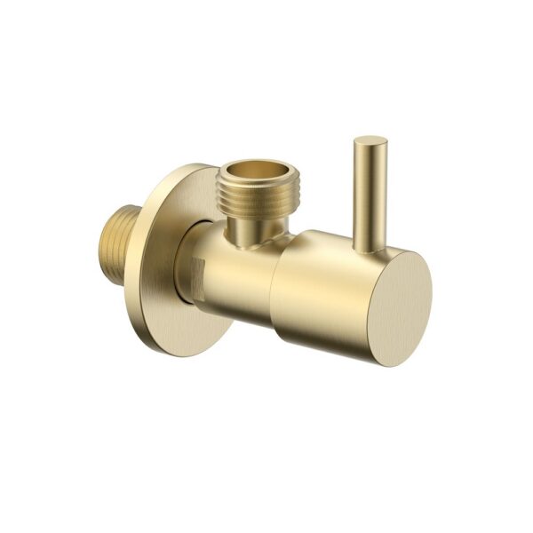 Uniforma Hoekstopkraan 1/2" x 3/8" - Design Afsluitkraan - Geborsteld Goud (PVD)