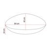 CORONA Solid Surface Ronde Opbouw Waskom 63x42x14 cm Witte Design Waskom