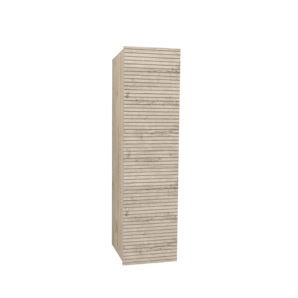 ELITE Badkamerkolomkast Licht Hout 135 cm Met Horizontaal Reliëf