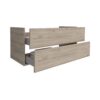 ELITE Wastafelonderkast 120 cm Licht Hout Badkamermeubel Met Horizontaal Reliëf Laden