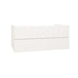 ELITE Wastafelonderkast 120 cm Mat Wit Badkamermeubel Met Horizontaal Reliëf Laden