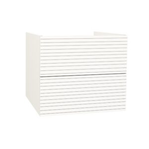 ELITE Wastafelonderkast 60 cm Mat Wit Badkamermeubel Met Horizontaal Reliëf Laden