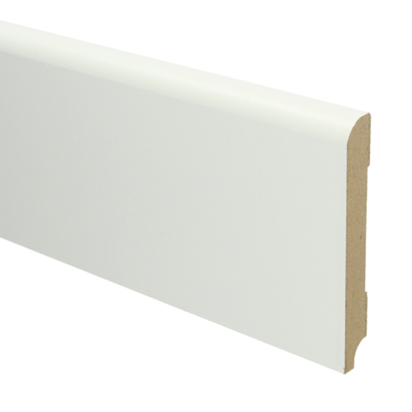 MDF Hoge Plint 120x15mm 240 cm Koloniale Wit Voorgelakt RAL