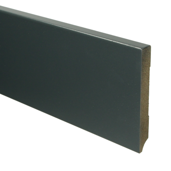 MDF Hoge Plint 120x15mm 240 cm Recht Antraciet Voorgelakt RAL