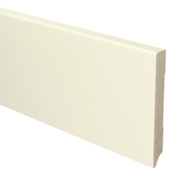 MDF Hoge Plint 120x15mm 240 cm Recht Crème Wit Voorgelakt RAL