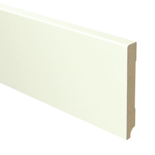 MDF Hoge Plint 120x15mm 240 cm Recht Wit Voorgelakt RAL