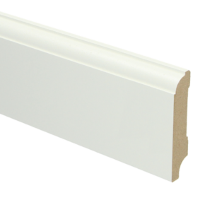 MDF Hoge Plint 70x15mm 240 cm Eigentijdse Wit Voorgelakt RAL