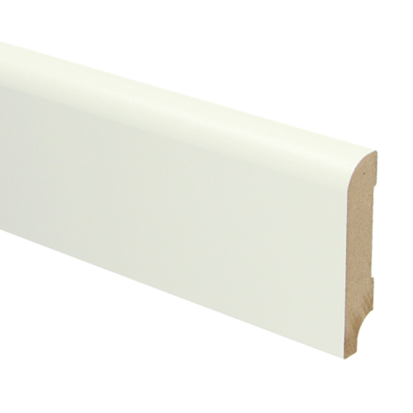 MDF Hoge Plint 70x15mm 240 cm Koloniale Wit Voorgelakt RAL