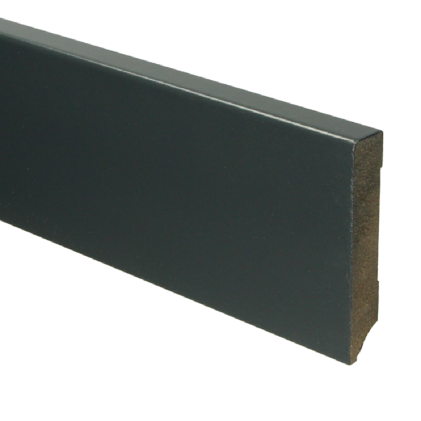 MDF Hoge Plint 70x15mm 240 cm Recht Antraciet Voorgelakt RAL
