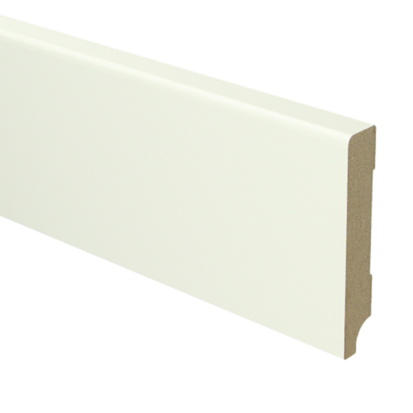 MDF Hoge Plint 90x15mm 240 cm Recht Wit Voorgelakt RAL