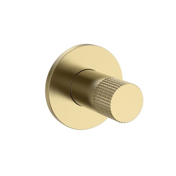 STRIA Bidetkraan Koud Water Design Toiletdouche met Geribbelde Knop Geborsteld Goud (PVD)
