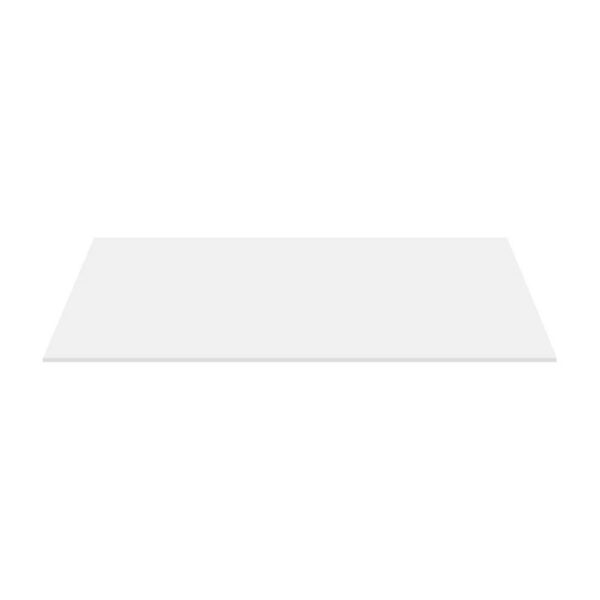 Solid Surface Wastafelblad 154x45,5x1 cm Mat Wit Wastafeltablet voor Badkamermeubel