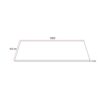 Solid Surface Wastafelblad 154x45,5x1 cm Mat Wit Wastafeltablet voor Badkamermeubel t