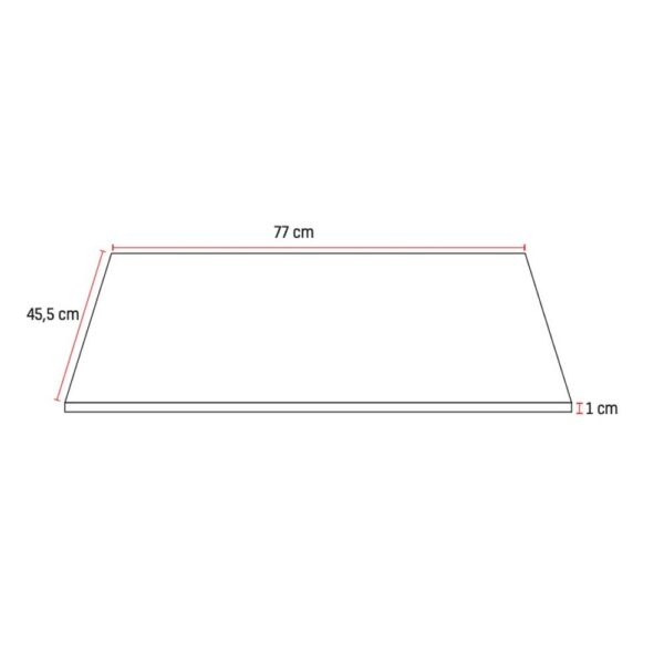 Solid Surface Wastafelblad 77 cm Mat Wit Wastafeltablet voor Badkamermeubel t