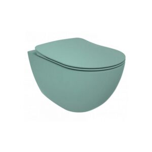 Creavit Free Hangtoilet Randloos Mat Nijlgroen Wandcloset Zonder Zitting Modern Rimless WC