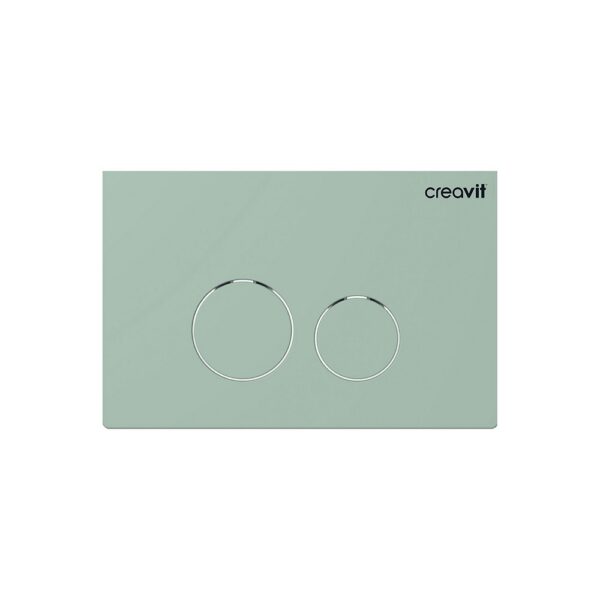 Creavit Terra Bedieningspaneel Nijlgroen Dual Flush Bedieningsplaat voor Creavit Inbouwreservoir