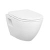 Creavit Terra Hangtoilet met Bidetfunctie Glanzend Wit Wandcloset Zonder Zitting Modern Hangend Toilet voor Inbouwreservoi