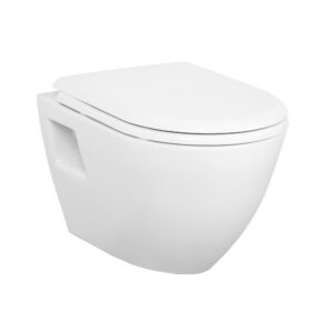 Creavit Terra Hangtoilet met Bidetfunctie Glanzend Wit Wandcloset Zonder Zitting Modern Hangend Toilet voor Inbouwreservoi