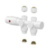 Design Thermostatische Radiatorkraan Middenaansluiting Universeel (Muur & Vloer) Glanzend Wit