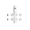 Design Thermostatische Radiatorkraan Middenaansluiting Universeel (Muur & Vloer) Glanzend Wit