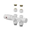Design Thermostatische Radiatorkraan Middenaansluiting Universeel (Muur & Vloer) Mat Wit