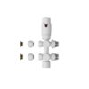 Design Thermostatische Radiatorkraan Middenaansluiting Universeel (Muur & Vloer) Mat Wit