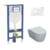 Geberit Hangtoilet Set UP320 Inbouwreservoir + Sigma 01 Bedieningsplaat + ICON Rimfree Wandcloset met WC Zitting