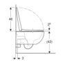 Geberit Selnova Wandclosetpack Rimfree Hangend Toilet met WC Zitting Diepspoel Randloos Wandcloset Wit