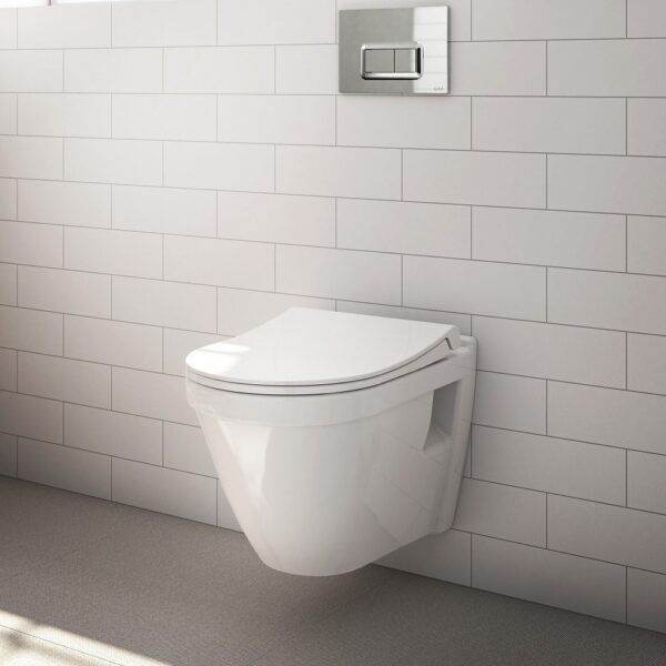 VitrA S50 Wandcloset met WC Zitting Hangtoilet 54 cm Wit Wandhangend Toilet Compleet