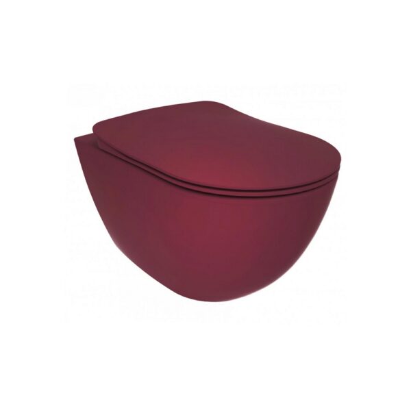 Creavit Free Hangtoilet Randloos Mat Berry Wandcloset Zonder Zitting Modern Rimless WC