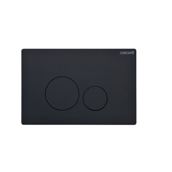 Creavit Terra Bedieningspaneel Houtskool Zwart Dual Flush Bedieningsplaat voor Creavit Inbouwreservoir