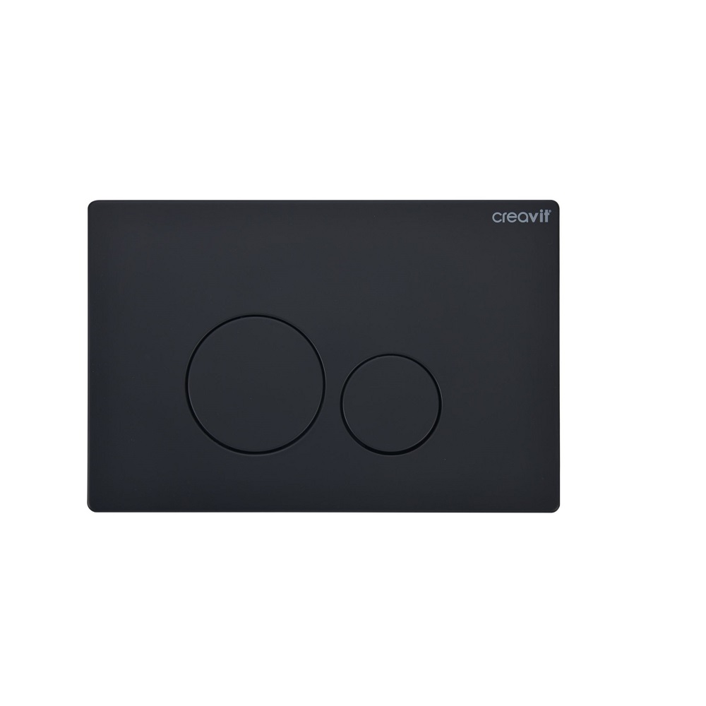 Creavit Terra Bedieningspaneel Houtskool Zwart Dual Flush Bedieningsplaat voor Creavit Inbouwreservoir