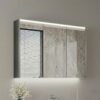 BRIGHT MDF Spiegelkast met LED Verlichting 100 cm 3 Deuren Badkamerkast met Soft Close
