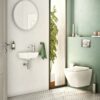 VitrA Compacte Keramische Fontein Wastafel 37x22 cm met Kraangat Rechts Wit