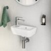 VitrA compacte keramische wastafel met kraangat links 37x22 cm Wit