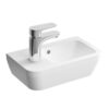 VitrA compacte keramische wastafel met kraangat links 37x22 cm - Wit-1