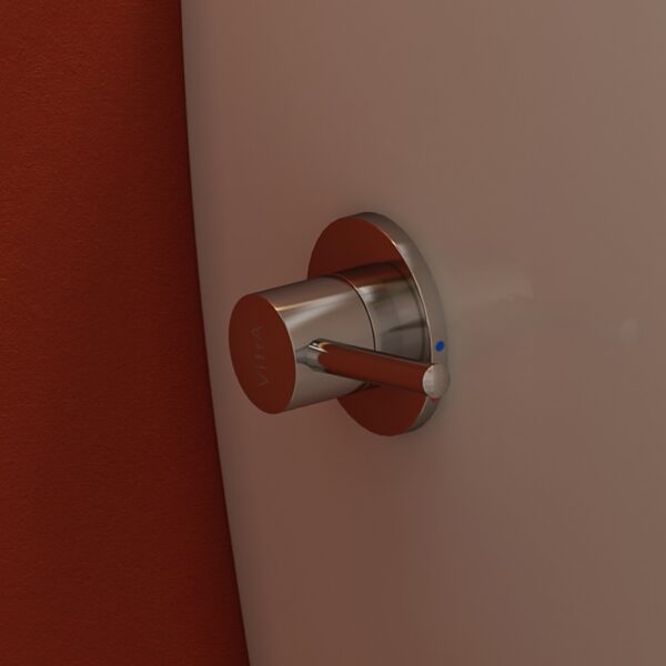 VitrA Metropole Rim-Ex Wandcloset met Geïntegreerde Warm en Koudwater Bidetkraan - Randloos Hangend Toilet Wit-1