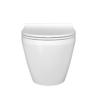 VitrA Integra Round Rim Ex Wandcloset met Slim WC Zitting Randloos Hangend Toilet met Softclose en Quick Release