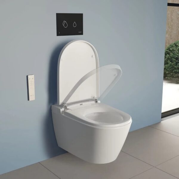 VitrA V Care 3 Base Slimme Wandcloset Smart Toilet met Bidetfunctie en Vortex Spoeling