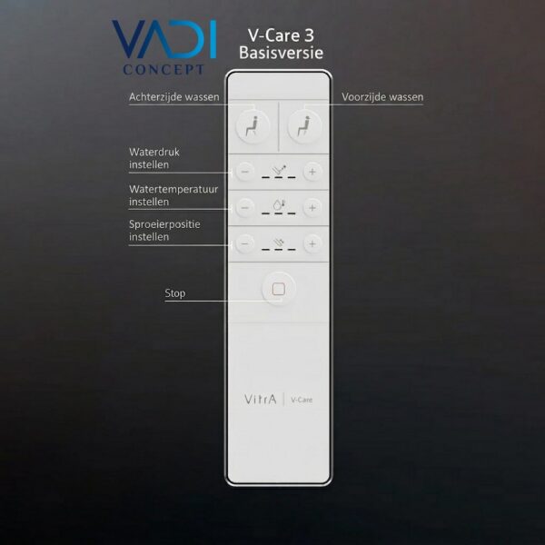 VitrA VCARE 3 Base uitleg afstandsbediening