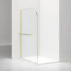 Curvy Inloopdouche met Handdoekhouder 120 x 200 cm Geborsteld Goud