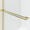 Curvy Inloopdouche met Handdoekhouder 120 x 200 cm Geborsteld Goud