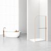 Curvy Inloopdouche met Handdoekhouder 120 x 200 cm Geborsteld Koper