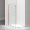 Curvy Inloopdouche met Handdoekhouder 120 x 200 cm Geborsteld Koper