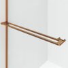 Curvy Inloopdouche met Handdoekhouder 120 x 200 cm Geborsteld Koper