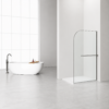 Curvy Inloopdouche met Handdoekhouder 120 x 200 cm Gunmetal
