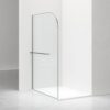 Curvy Inloopdouche met Handdoekhouder 120 x 200 cm Gunmetal