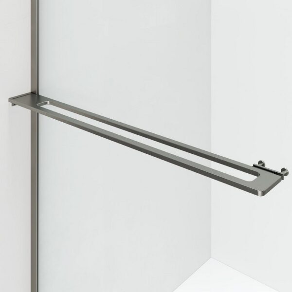 Curvy Inloopdouche met Handdoekhouder 120 x 200 cm Gunmetal