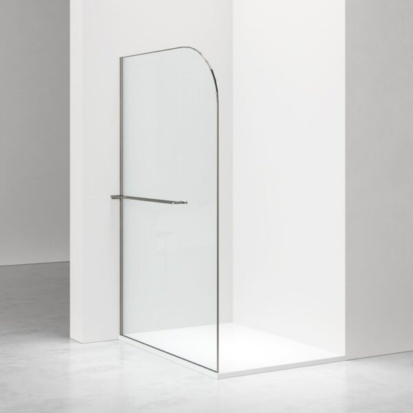 Curvy Inloopdouche met Handdoekhouder 120 x 200 cm Gunmetal