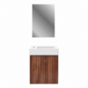 Mikaro Toiletmeubelset 40 cm Walnoot Fontein Glans Wit